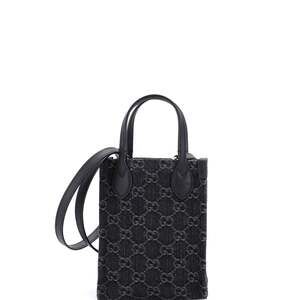 Gucci Vertical Tote Gg Denim Mini #240836G10B